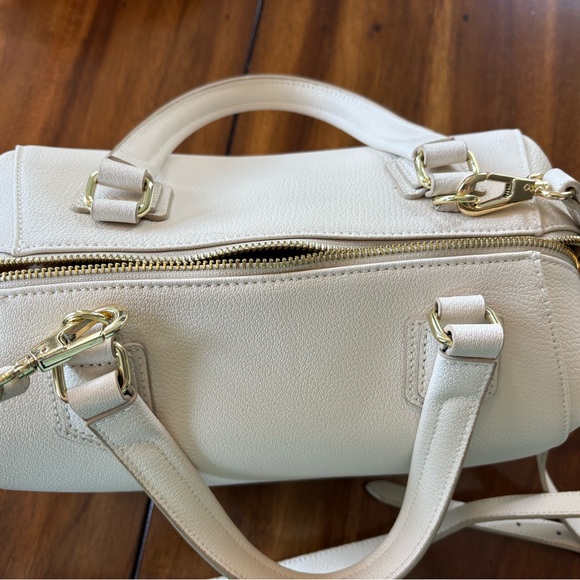 Ora Delphine Satchel in Bone Pebbled Leather w/Dust Bag- Great Used Condition - Picture 4 of 11